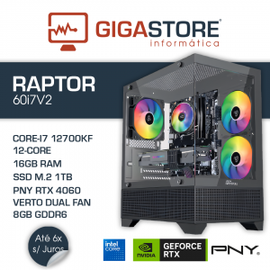 Desktop Gaming RAPTOR-60i7V2 I7 12700KF 16GB RAM 1TB SSD W11